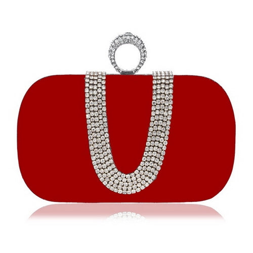 Ladies Luxury Velvet Evening Clutch Bag