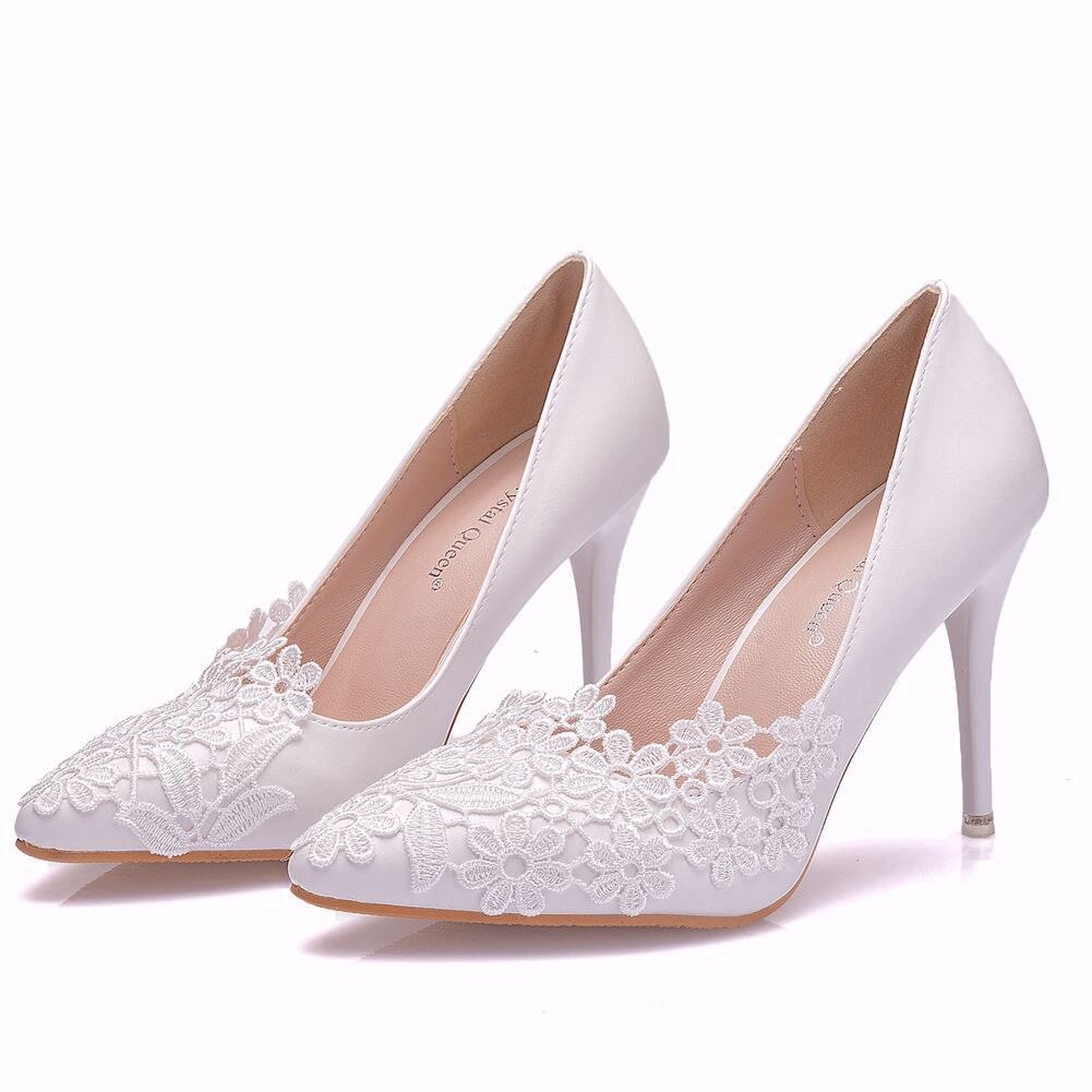 Ladies Elegant Summer/Wedding Lace High Heel Stilletto