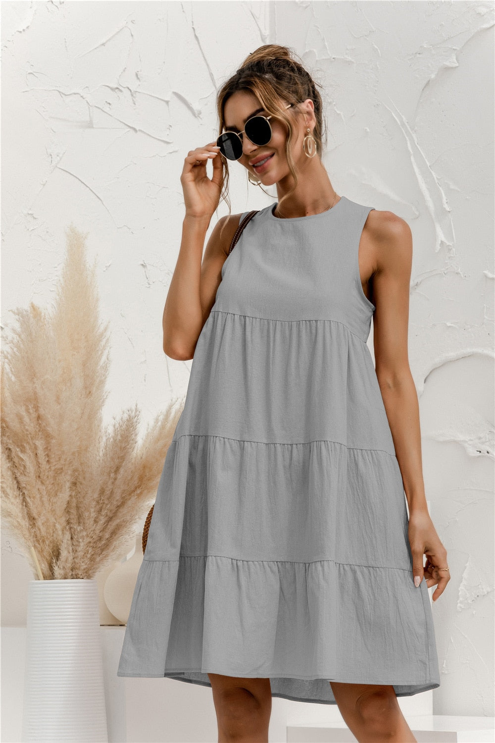 Ladies Summer Cotton Midi Dress