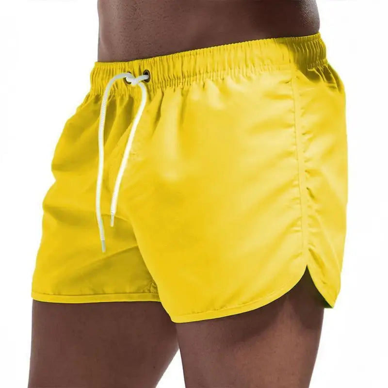 Men's Low Waist Beach Shorts with Drawstring