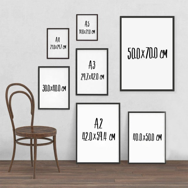 Hello Quote Canvas Art Print Painting Poster sizes
