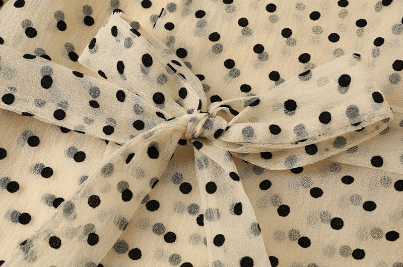 Ladies Trench Coat With Polka Dot Print