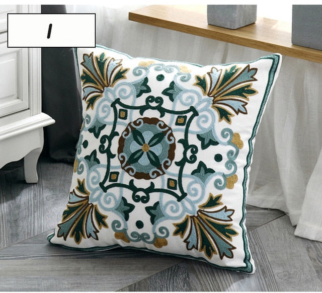 Stylish Embroidered Cushion Cover 45 x 45cm