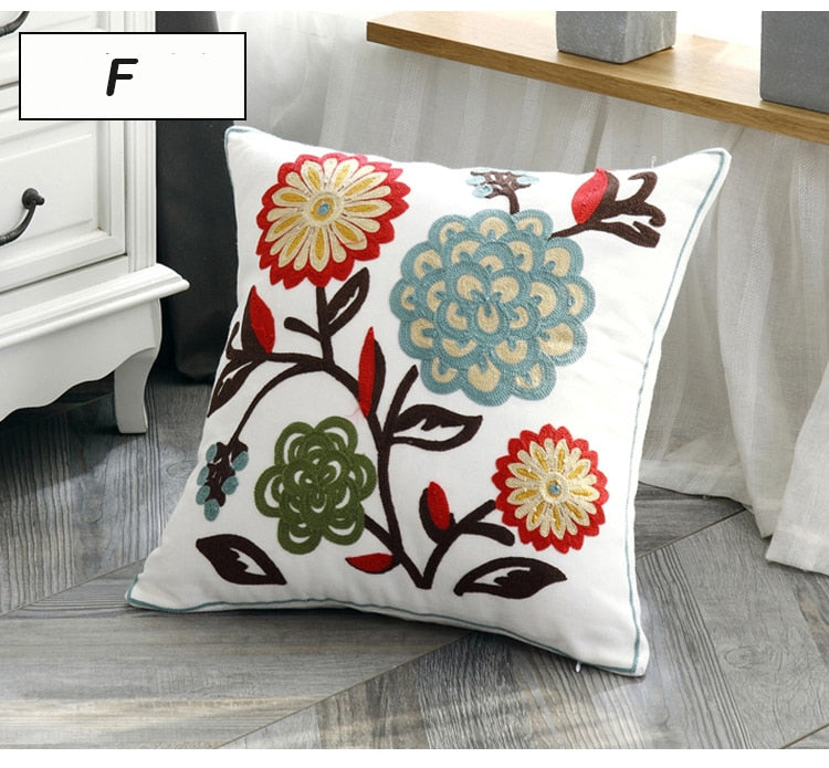 Stylish Embroidered Cushion Cover 45 x 45cm