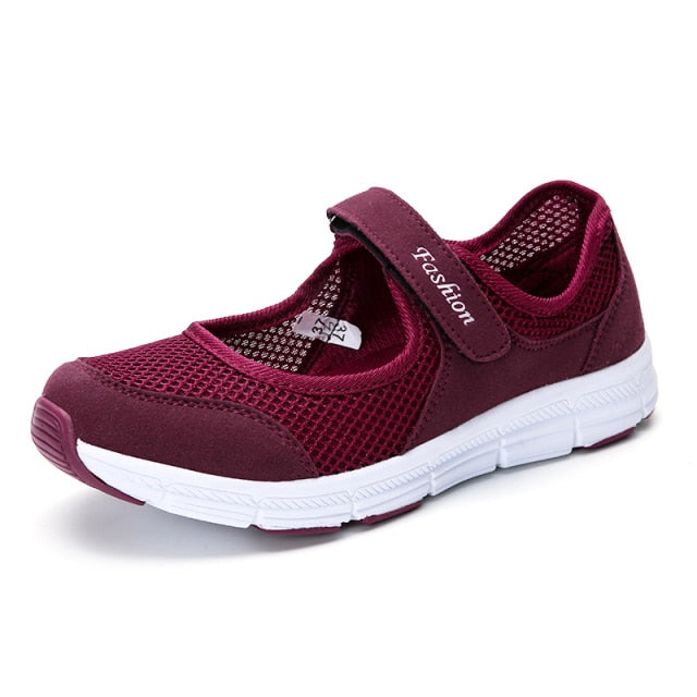 Ladies Red Comfortable Lightweight Trainers