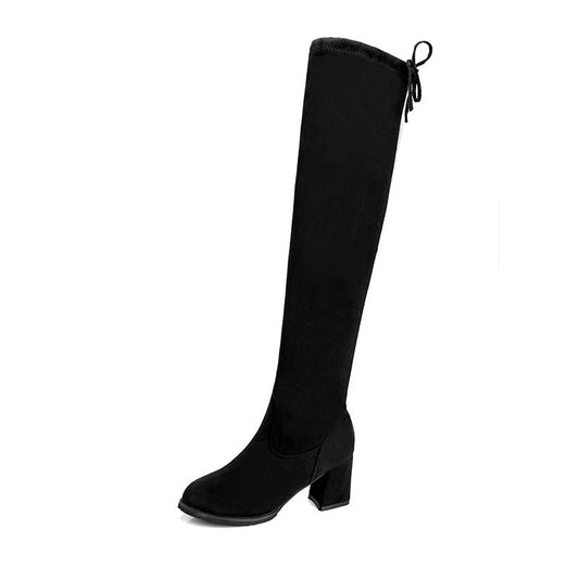 Womens Winter High Heel Knee Length Boots