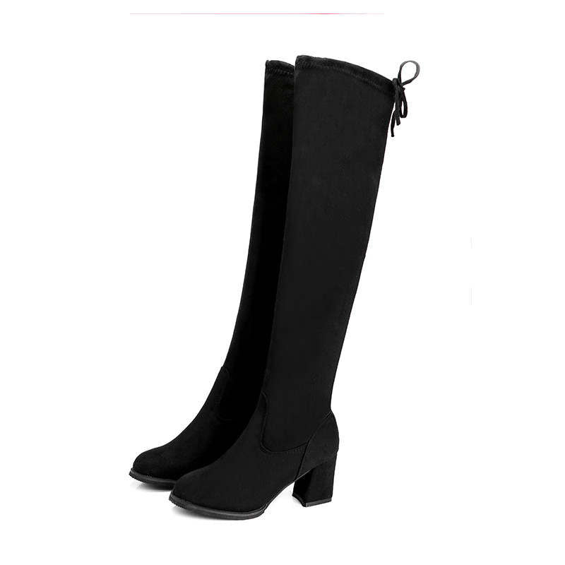 Womens Winter High Heel Knee Length Boots