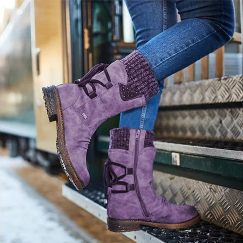 Ladies Trendy Mid-Calf Winter Boots